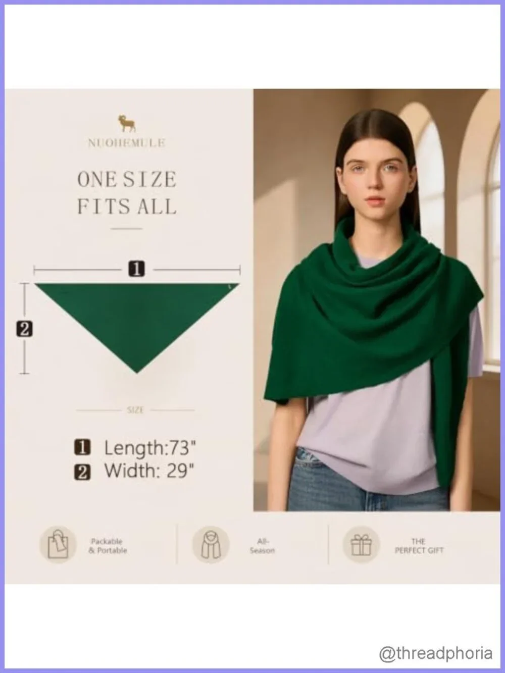 Cashmere Wool Blend Shawl Wraps for Women Triangle Scarf Oversized Pashmina